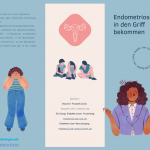 Bild zum Beitrag chronische Endometriose zeigt Skizzen von Frauen und schriftliche Information